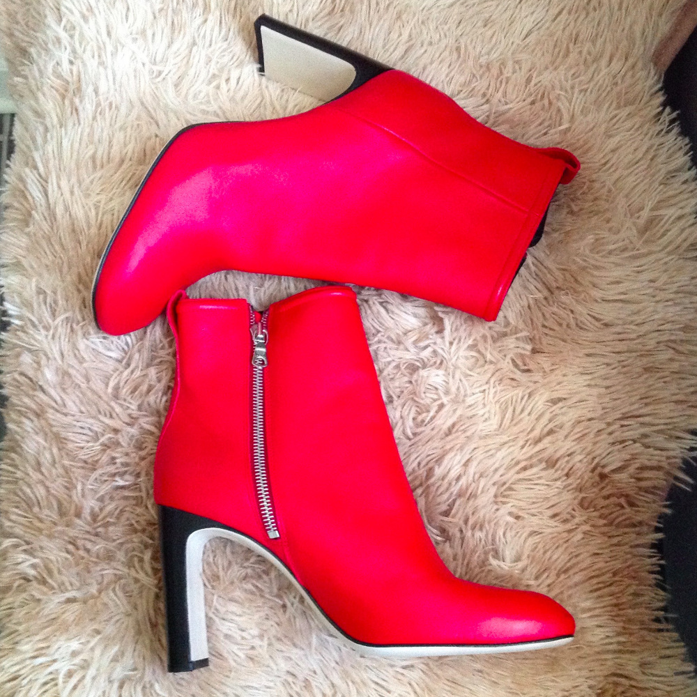 NWOT Rag & Bone Red Ankle Boots - Picture 6 of 10
